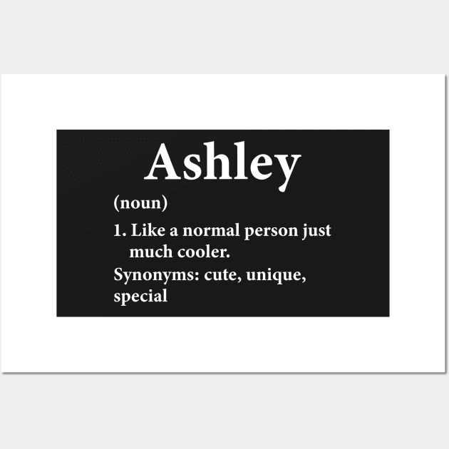 Ashley Name Definition Wall Art by HawaiPlus